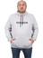 Büyük Beden Sweatshirt Kapşonlu Rebirth 22701-GRI 1