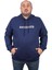 Büyük Beden Sweatshirt Kapşonlu Rebirth 22701-LACIVERT 1