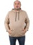 Büyük Beden Basic Kapüşonlu Sweat 22705-BEJ 1