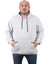 Büyük Beden Erkek Basic Sweat Kapüşonlu 11700-GRI Melanj 1
