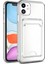 Apple iPhone 12 Kılıf Kart Koymalı Kamera Korumalı Şeffaf Setra Silikon 1
