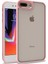 Apple iPhone 8 Plus Kılıf Silikon Kenarlı Renkli Flora Kapak 1