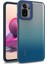 Xiaomi Redmi Note 10 Kılıf Silikon Kenarlı Arkası Şeffa Renkli Flora Sert Kapak 1