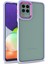Samsung Galaxy A12 Kılıf Silikon Kenarlı Arkası Şeffa Renkli Flora Sert Kapak 1