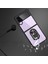 Samsung Galaxy Z Flip 3 Kılıf Silikon Kenarlı Yüzüklü Standlı Manyetik Şeffaf Mola Kapak 2