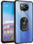 Xiaomi Poco X3 Kılıf Silikon Kenarlı Yüzüklü Manyetik Mola Kapak 1