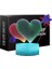 Kızlar Gece Lambası, Laibuy Kalp 3D Illusion Lambası ile 3 Desenli Dokunmatik Kontrol Dinamik Renkler Değiştirilebilir Dekor Nightlight Noel I Için (Yurt Dışından) 1