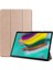 Samsung Galaxy Tab S4 10.5 Inç T830 Kılıf Standlı Kapaklı Arkası Şeffaf Sert Smart Case Lacivert 1