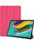 Samsung Galaxy Tab S4 10.5 Inç T830 Kılıf Standlı Kapaklı Arkası Şeffaf Sert Smart Case Mor 1