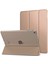 Apple Ipad 10.2 Kılıf Standlı Kapaklı Arkası Şeffaf Sert Smart Case Gold 1