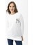 Kadın Sırt Baskı Detaylı Yan Yırtmaçlı Oversize Sweatshirt 3