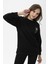 Kadın Sırt Baskı Detaylı Yan Yırtmaçlı Oversize Sweatshirt 2