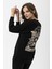 Kadın Sırt Baskı Detaylı Yan Yırtmaçlı Oversize Sweatshirt 4