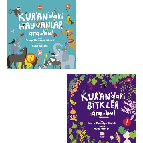 Kuran'daki Hayvanlar AraBul + Kuran'daki Bitkiler Ara Bul 2 Kitabı