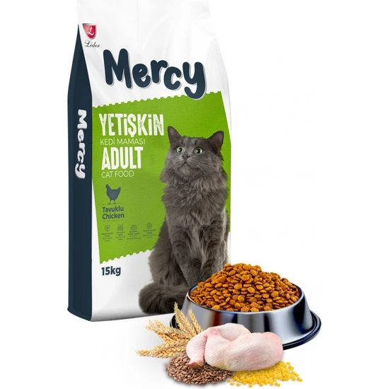 Mercy Tavuklu Yetişkin Kedi Maması 15 kg