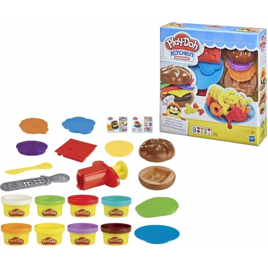 Play-Doh Play Doh Mutfak Atölyesi Hamburger ve Patates Kızartması Seti E5472