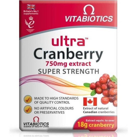 Vitabiotics Ultra Cranberry 750 Mg Extract 30 Tablet Fiyatı