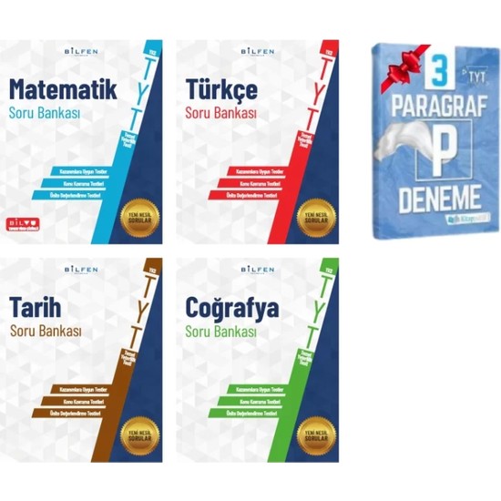 Bilfen Yayınları TYT Matematik Türkçe Türkçe Tarih Coğrafya Kitabı