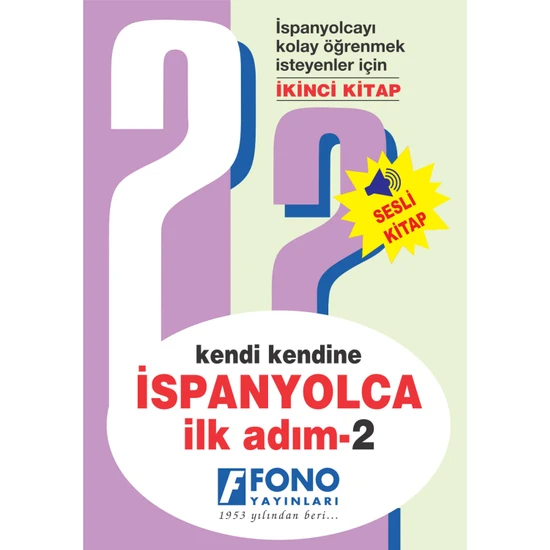 Fono Yayınları Kendi Kendine İspanyolca İlk Adım 2 (Seslendirmeli)