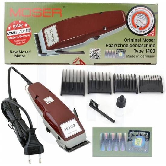 Moser 1400-0050 Tıraş Makinesi Açık Kırmızı Renkli Folyo Başlık ile Vücut Ek Başlık Özellikli