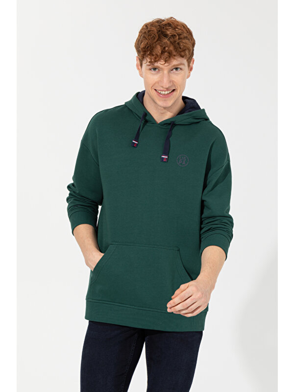 U.S. Polo Assn. Erkek Yeşil Sweatshirt 50257190-VR054