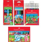 Faber-Castell Faber Castell Boya Seti (12'li Kuru Boya + 12'li Keçeli Kalem + 1