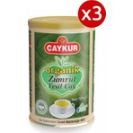 Çaykur Organik Zümrüt Yeşil Çay 3x125 gr - Antioksidan Özellikli, Doğal Yapraklı, Vitamin ve Mineral Zengini, Gün Boyu Enerji Verir