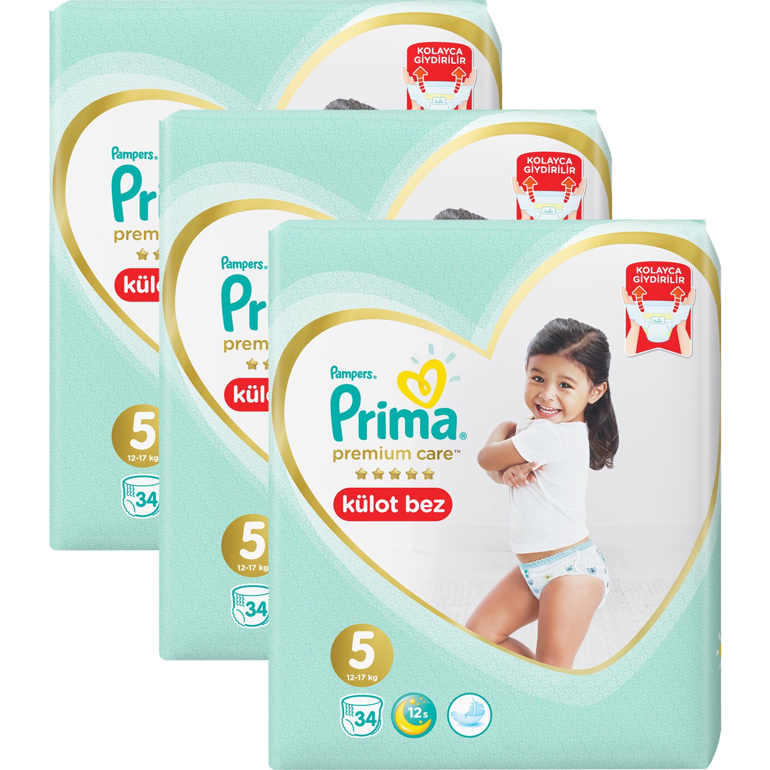 Prima Premium Care Külot Bebek Bezi 5 Beden 102 Adet Aylık