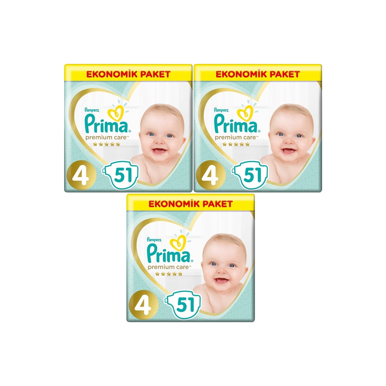 Prima Premium Care 4 Numara 51 x 3=153 Adet Bebek Bezi Fiyatı