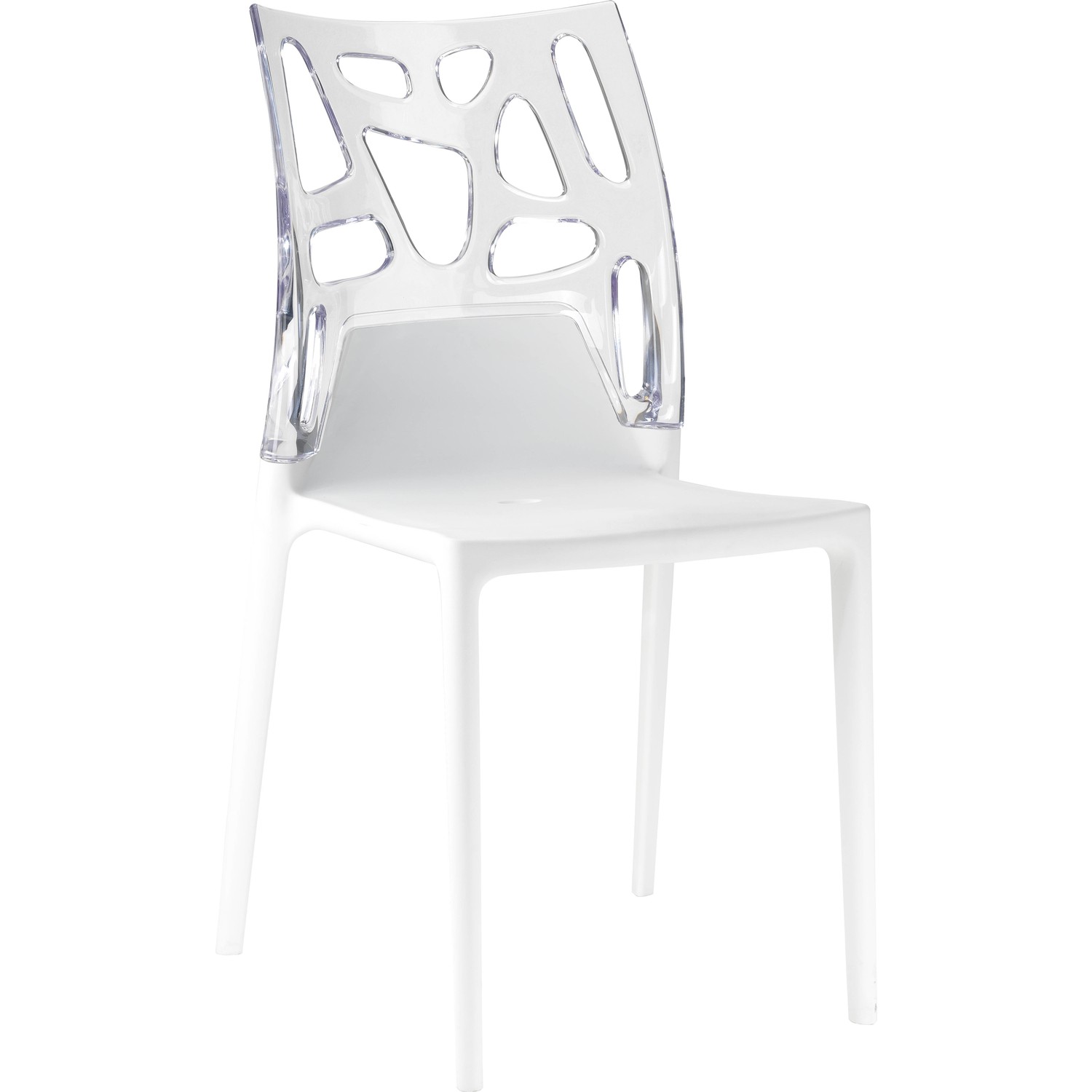 Papatya Ego Rock Sandalye Transparan Sırt Beyaz Oturak Fiyatı