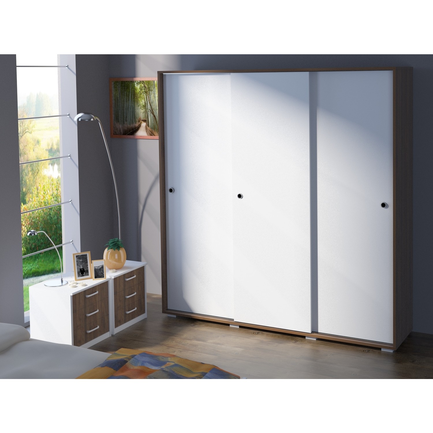 Sanal Mobilya Pablo 3 Kapakli 2 Cekmeceli 7 Bolmeli 2 Askilikli Surgulu Dolap 25 2 889 90