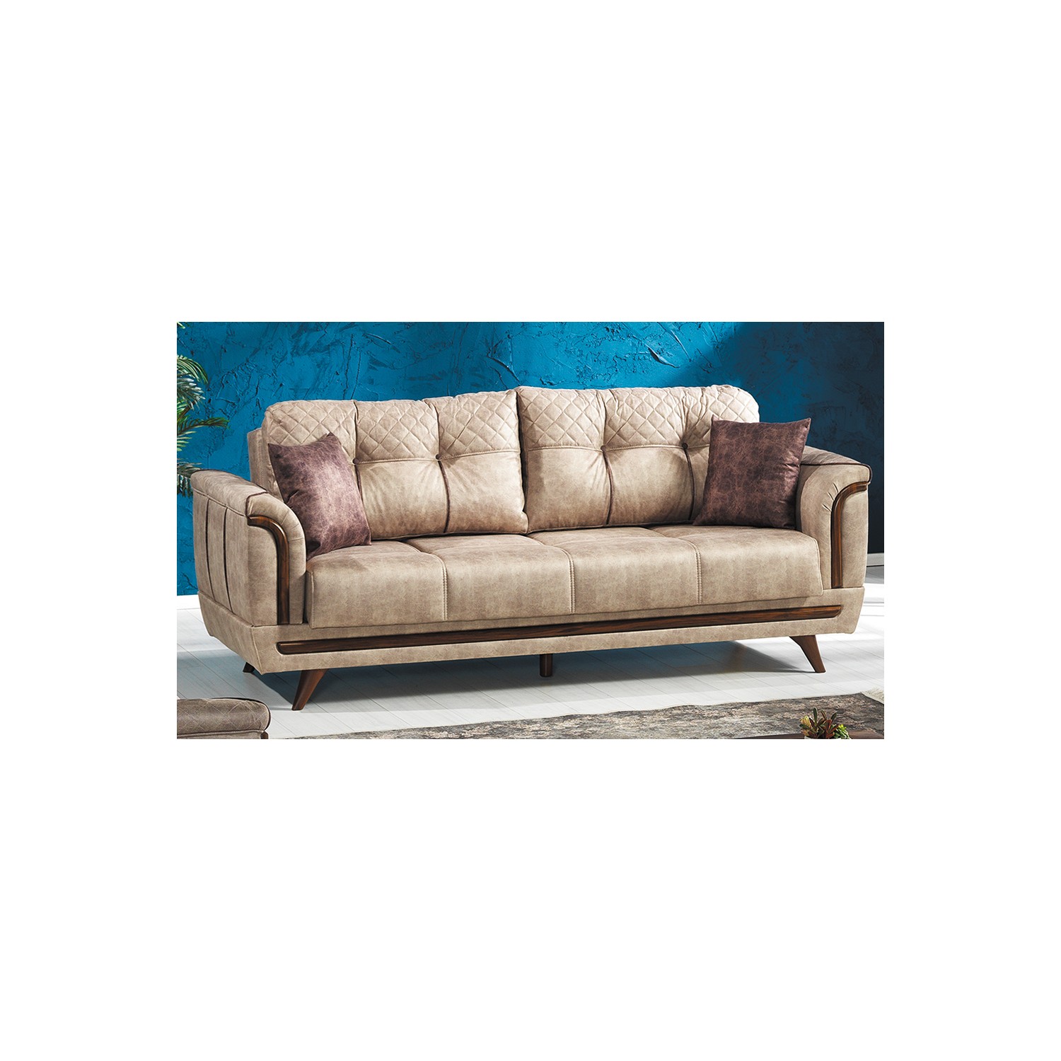 Yıldız Mobilya Rodica Bej Kanepe Metal Kasa Fiyatı