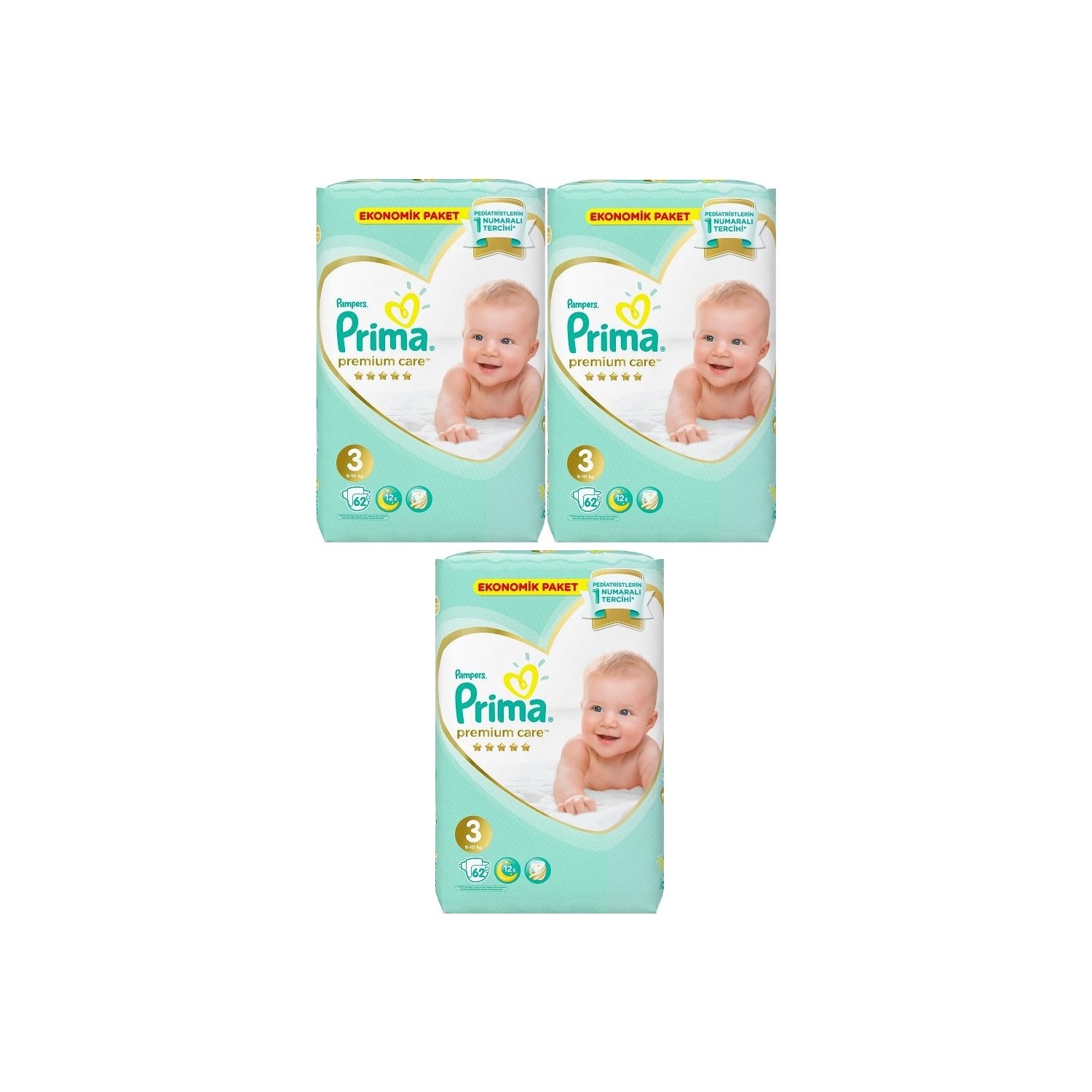 Prima Premium Care Bebek Bezi 3 Numara 62 x 3=186� lı Fiyatı