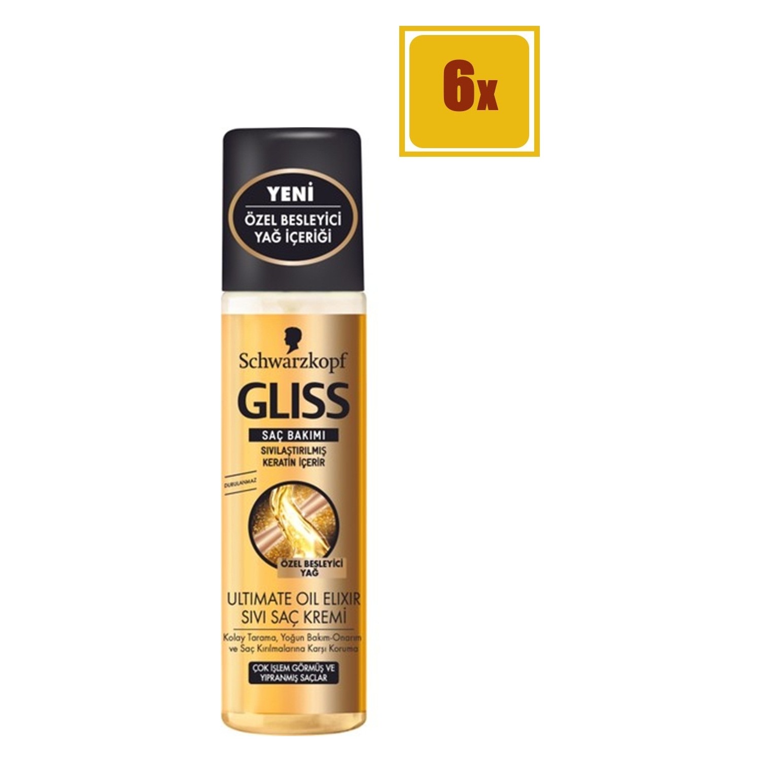 Gliss Ultimate Oil Elixir Sivi Sac Kremi 200 Ml 6 Li Set Fiyati