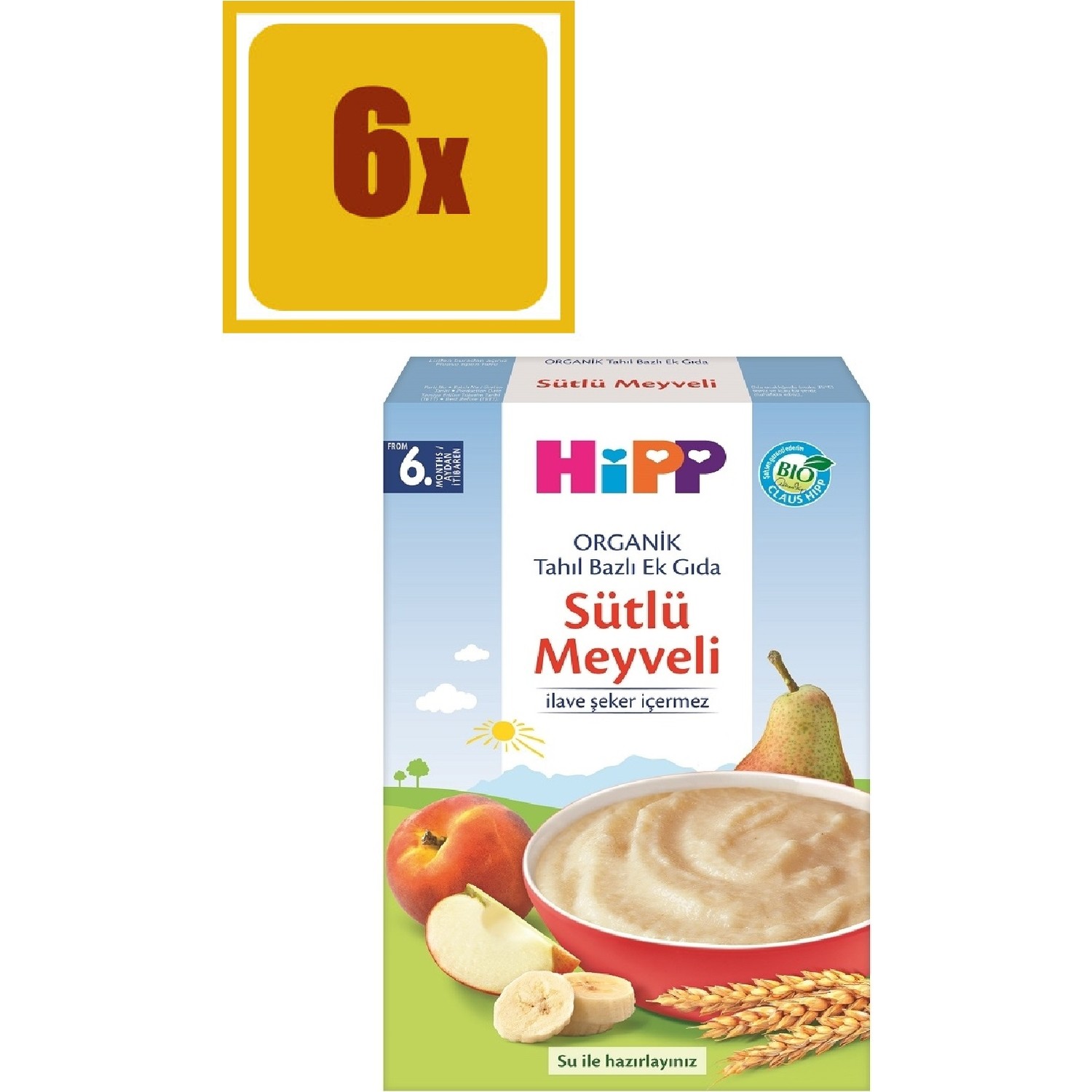 Hipp Organik Sütlü Meyveli Ek Gıda 250 gr 6�lı Set Fiyatı