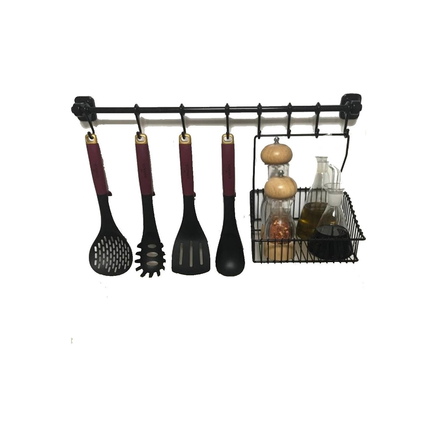 Hagen Vidasız Montaj Duvar Rayı 8li Askı Siyah 55 cm Fiyatı Hagen Vidasız Montaj Duvar Rayı 8li Askı Siyah 55 cm Fiyatı