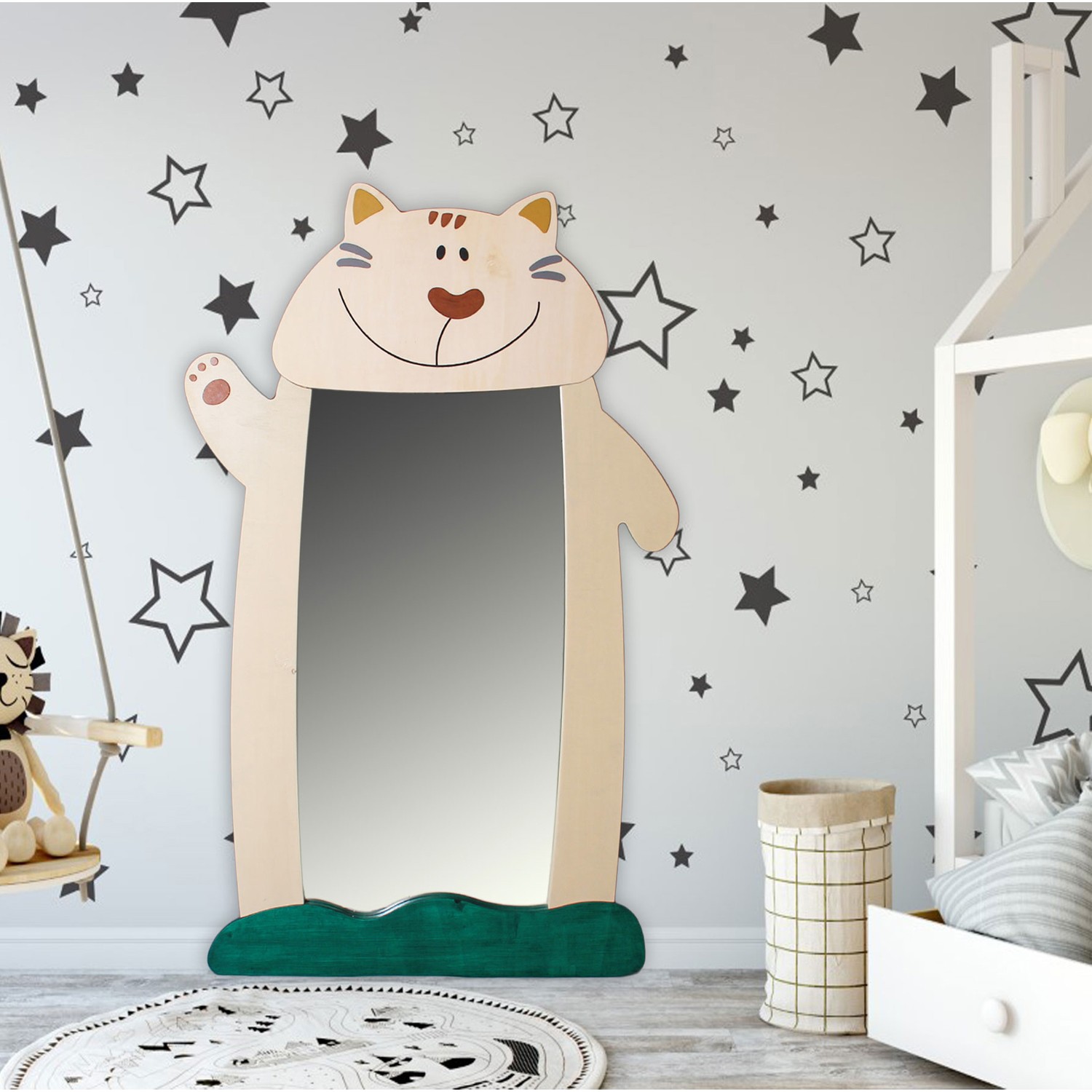 Minig Kedi Figürlü Çocuk Odası Boy Aynası Fiyatı