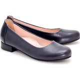Girl Boss New York Daisy Lacivert Comfort Deri Hostes Ayakkabısı C4011-F-2