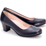 Girl Boss New York Luna Lacivert Comfort Deri Hostes Ayakkabısı C4016-P-3