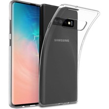 Kılıfist Samsung Galaxy S10 Plus Şeffaf Esnek Silikon Kılıf Kamera Korumalı