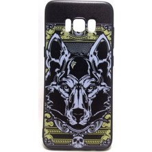 Kılıfist Samsung Galaxy S8 Kılıf Desenli Premium Silikon Kılıf Wolf Case Siyah