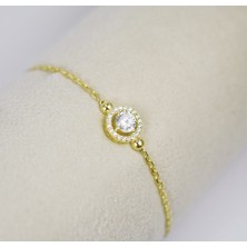 Lilarote Swarovski Taşlı Altın Bileklik