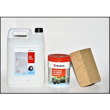 Würth Lastik Yanak Parlatıcı + Würth Tampon Parlatıcı + Würth Oto Süngeri 3'Lü Set
