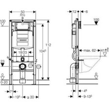 Geberit Sigma Gömme Rezervuar - 12 Cm Duofix