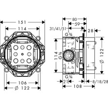 Hansgrohe İbox Universal Ankastre İç Set Dn15