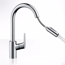 Hansgrohe Focus E2 240 Pull-Out Tek Kollu Evye Bataryası