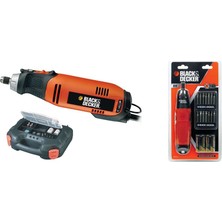 Black & Decker RT650KA 90W Gravür + Aksesuar Seti+A7073 Pilli Vidalama Tornavida 19 Parça