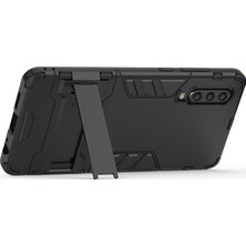 Microcase Huawei P30 Alfa Serisi Armor Standlı Koruma Kılıf - Siyah