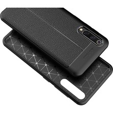 Microcase Xiaomi Mi 9 Leather Tpu Silikon Kılıf - Siyah