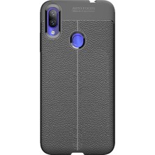 Microcase Xiaomi Redmi Note 7 Leather Tpu Silikon Kılıf - Siyah